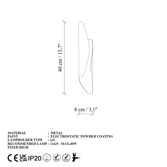 Opviq Flare - 15357 Lámpara de Pared de Metal Dorada Opviq Flare - 15357 Lámpara de Pared de Metal Dorada